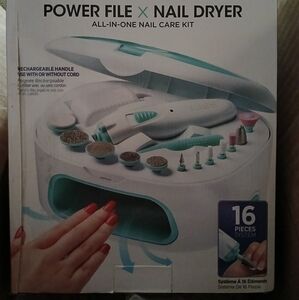 Kiss new york power file and nail dryer with 11 accessories
